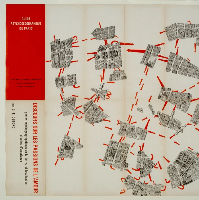 Guide psychogéographique de Paris, Discours sur les passions de l'amour - Guy Debord, 1957