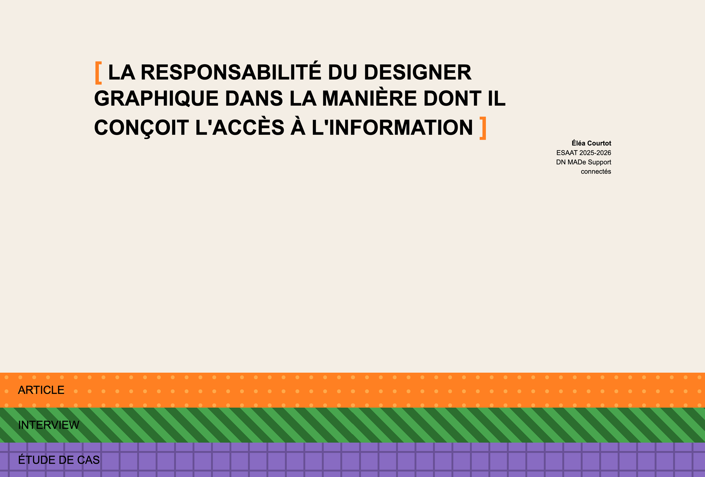 le mémoire et le projet en ligne d'éléa courtot