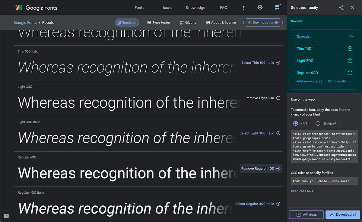 l'espace Review de l'interface