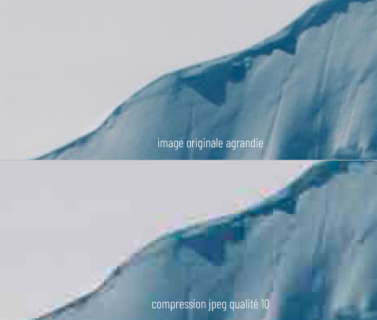 un exemple de compression destructive