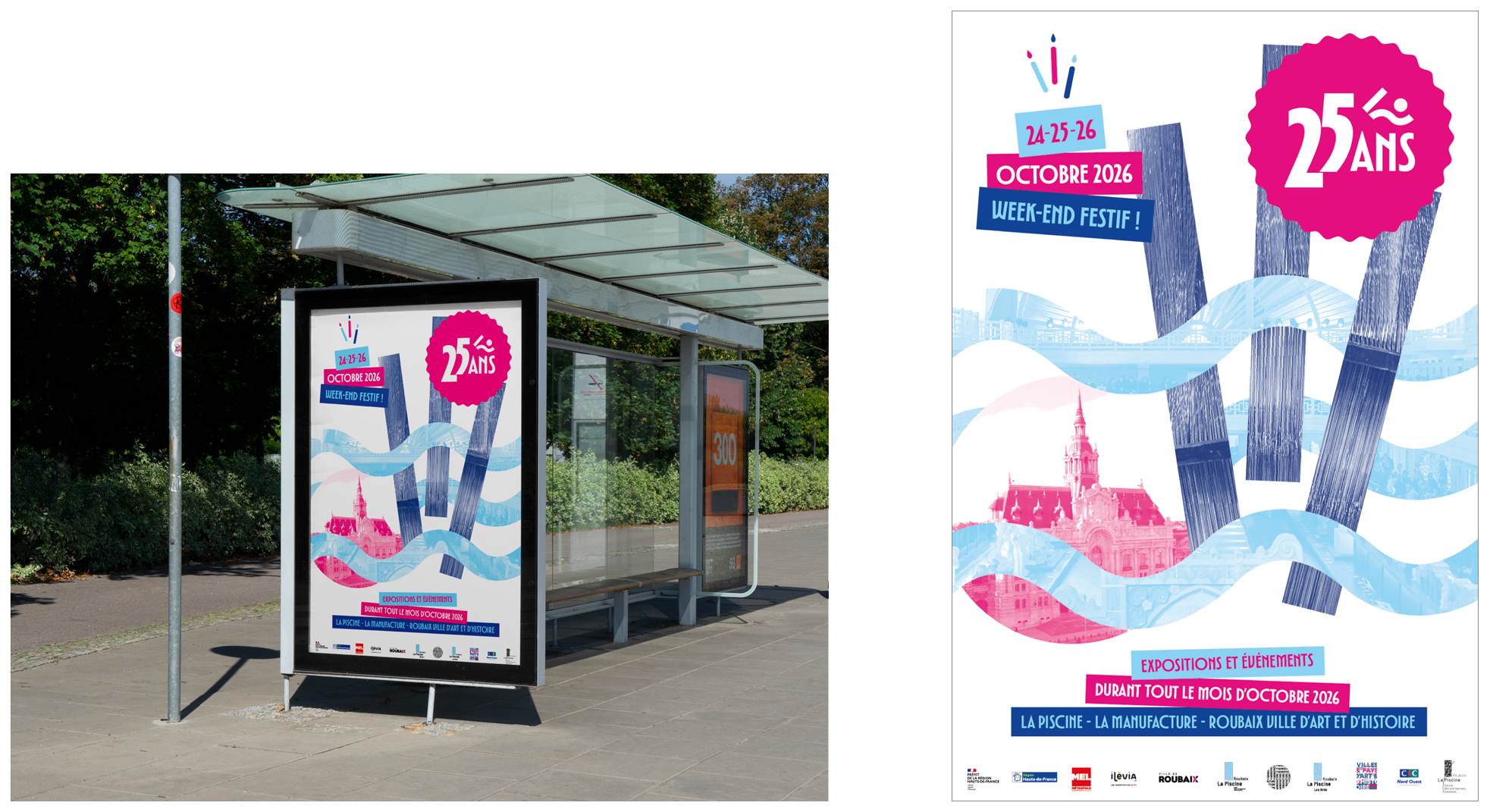 l'affiche finalisée et en situation'